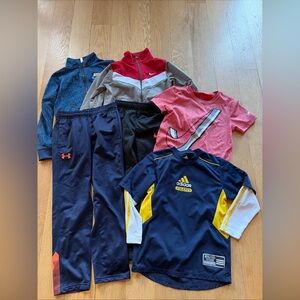Adidas Under Armour Nike Boys Youth Size 7 clothing lot Track Jacket Pants J7